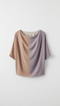 Draped Crepe Blouse with Fluid Silhouette